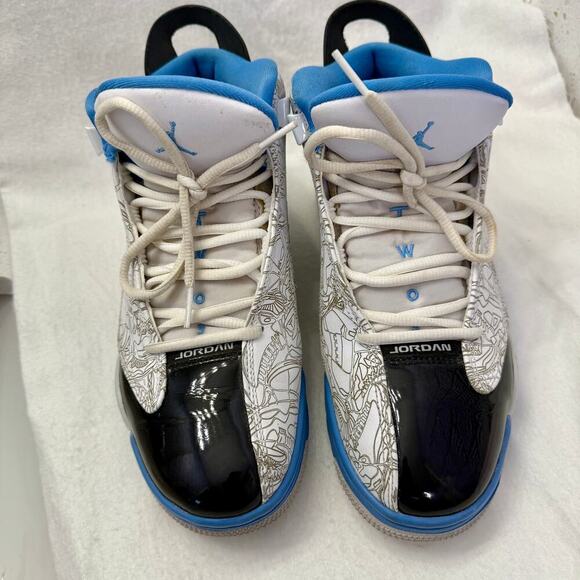 Nike Air Jordan Dub Zero “UNC” White University Blue Black Mens 8.0 - Picture 2 of 5